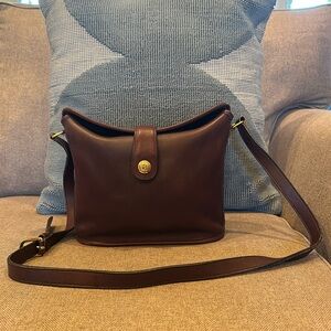 Coach Vintage Binocular Crossbody Bag (Style 9853 pre 1994) Burgundy.